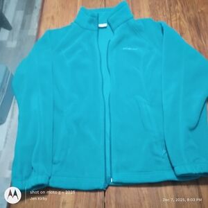 Columbia Fleece Teal Green Ladies Size Large